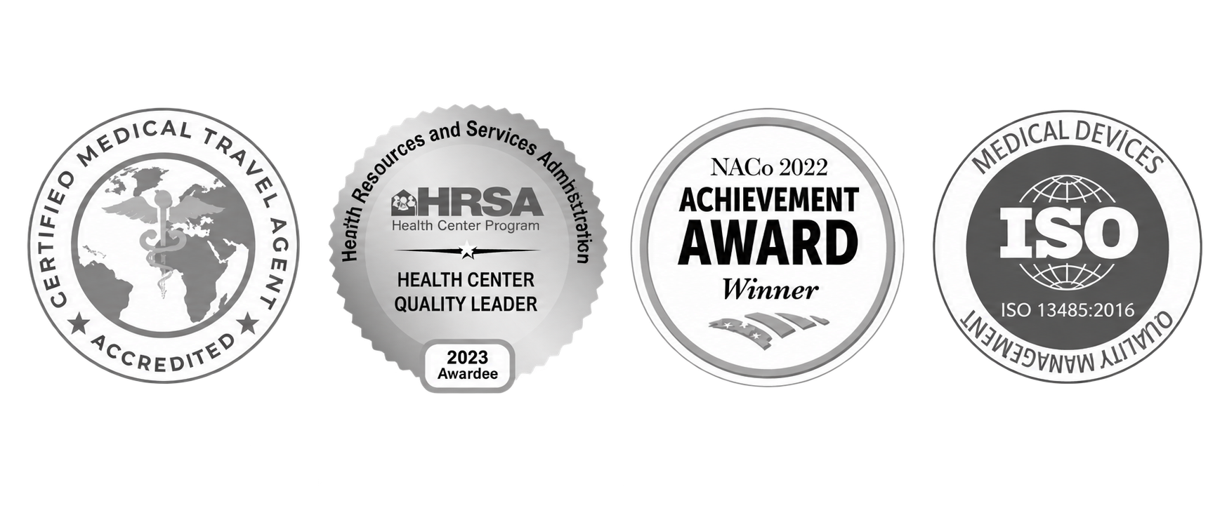 FlyMedics verified healthcare quality and travel accreditation badges
